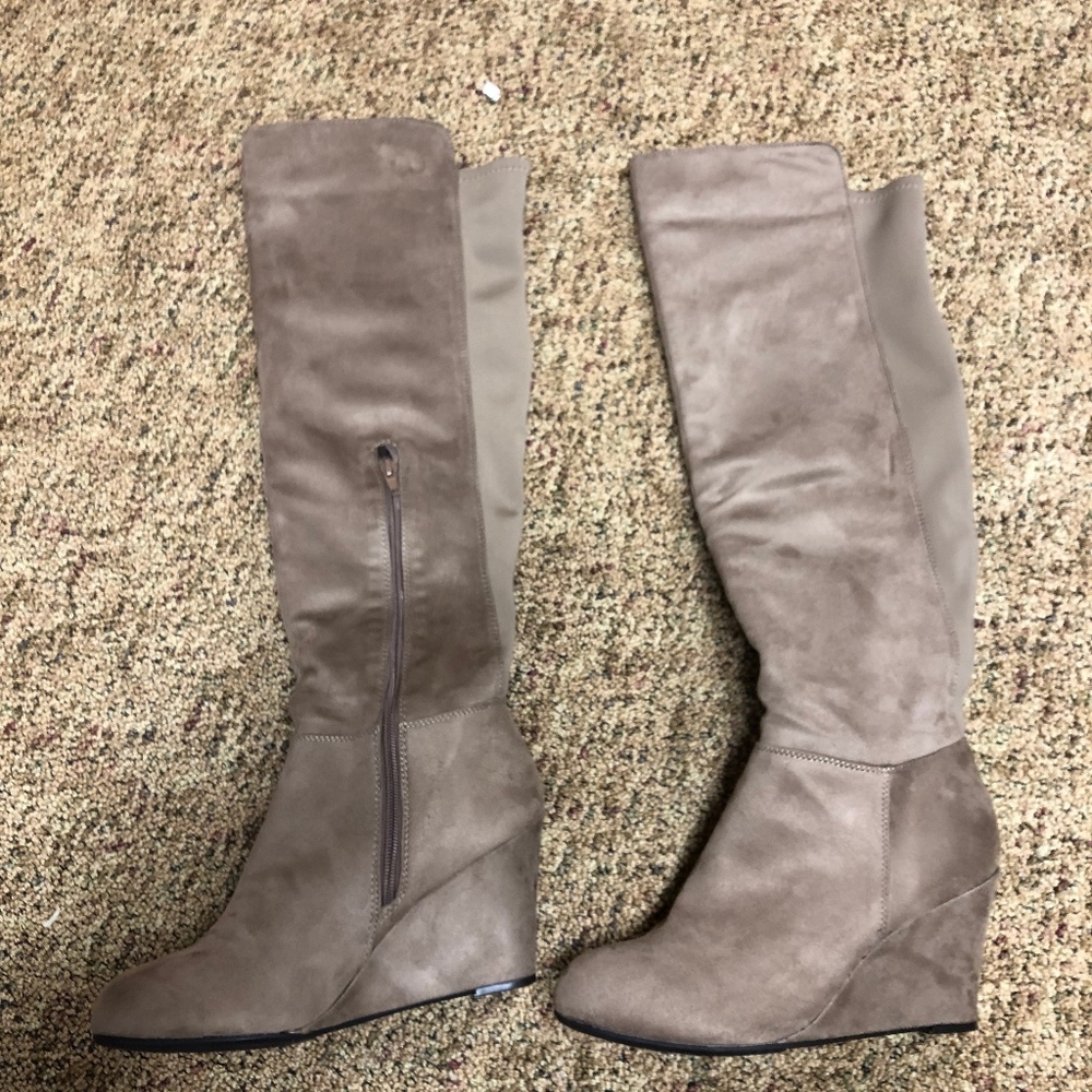 Suede Nude Chinese Laundry Boots